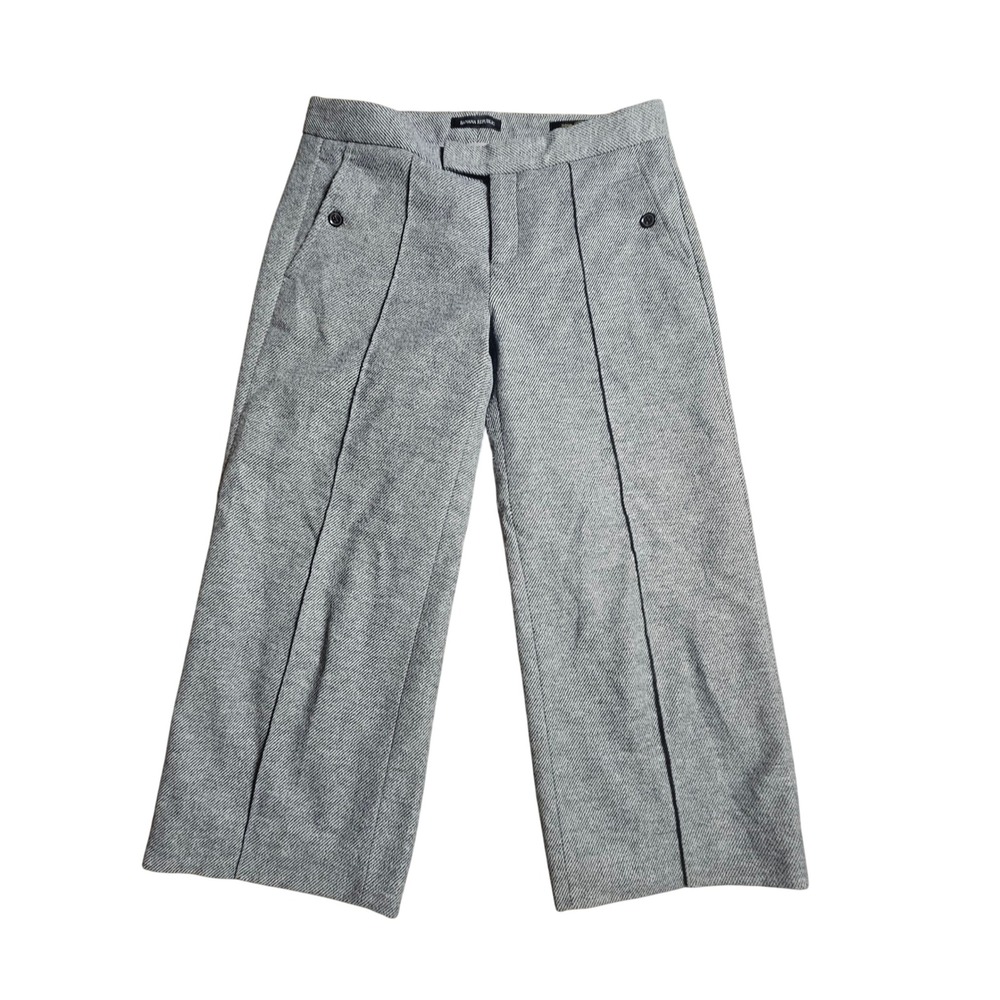 Banana Republic Nova Fides Wool Blend Wide Leg Cropped Pants 6/24 Closet Staple
